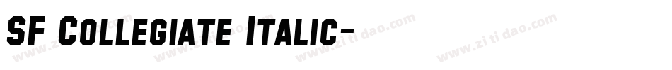 SF Collegiate Italic字体转换